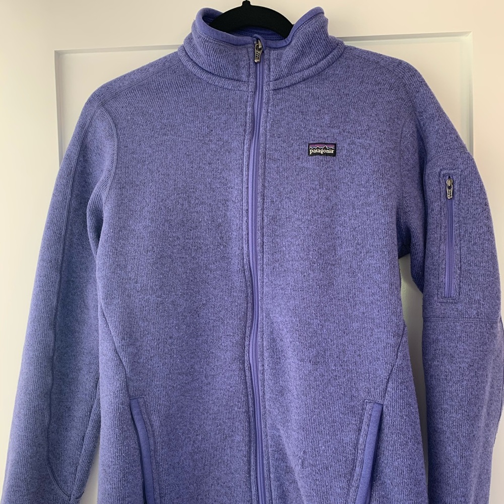 Patagonia better sweater full zip size M purple